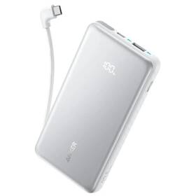 Powerbank Anker Anker Zolo 10000mAh, 22,5W s káblom USB-C biely

