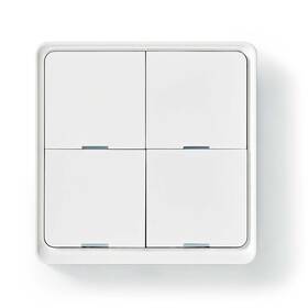 Vypínač Nedis SmartLife, Zigbee 3.0, 4 tlačidlá biely


