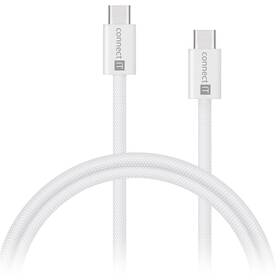 Kábel Connect IT Wirez USB-C/USB-C, 60 W, 1 m biely


