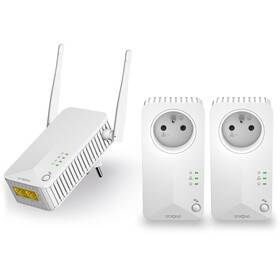 Sieťový rozvod LAN po 230V Strong Powerline WF 600 TRI FR, 3ks biely

