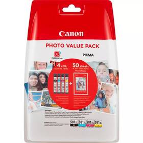 Cartridge Canon CLI-581XL, 520/200 strán, Photo Value Pack, CMYK 

