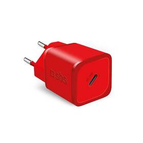 Nabíjačka do siete SBS NanoTube USB-C, GaN, 20 W, PD červená


