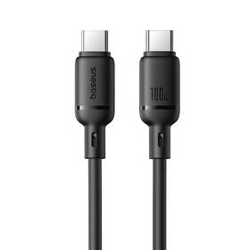 Kábel Baseus Silky USB-C/USB-C, 100W, 1m čierny

