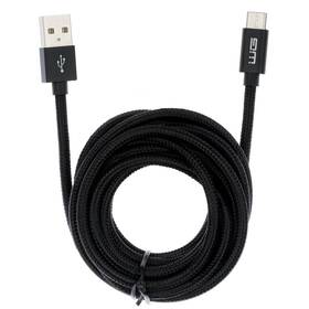 Kábel WG USB/USB-C, 3m čierny

