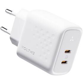 Nabíjačka do siete Voltme Revo 45 2xUSB-C 45W biela

