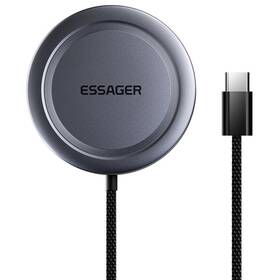 Bezdrôtová nabíjačka Essager magnetická Qi2 15W sivá

