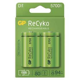 Batéria nabíjacia GP ReCyko, HR20, D, 5700mAh, NiMH, krabička 2ks 


