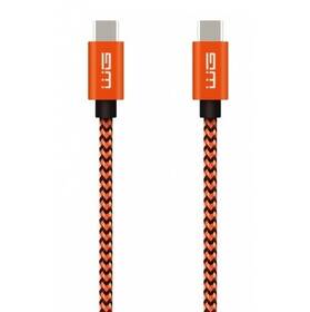 Kábel WG USB-C/USB-C, 1m oranžový

