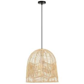 Závesné svietidlo IMMAX BOHO PELO, D40cm, E27, prírodný ratan čierne/hnedé

