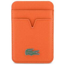 Peňaženka Lacoste PU Iconic Petit Pique MagSafe oranžová

