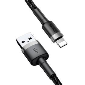 Kábel Baseus Cafule USB/Lightning, 0,5m čierny/sivý

