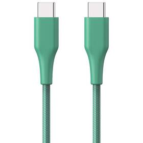 Kábel ERPOWER USB-C/USB-C GRS, 1,2 m zelený

