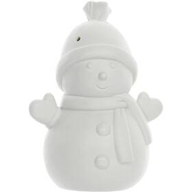 LED dekorácie RETLUX RXL 415, porcelánový snehuliak, 1 LED, 15,2 cm, teplá biela 

