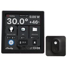 Ovládač Shelly Wall Display WiFi, Bluetooth + Bluetooth H&T čierny

