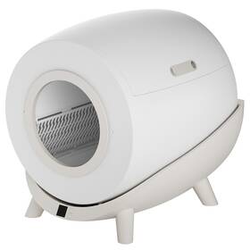 Inteligentná toaleta NOTTY-Enchen na mačky 80 l + dva obojky proti kliešťom + vrecká Wi-Fi aplikácia biela

