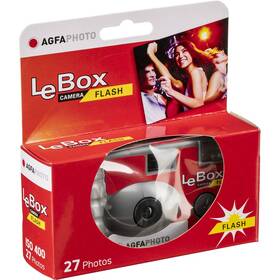 Analógový fotoaparát AgfaPhoto LeBox Flash 400/27 červený

