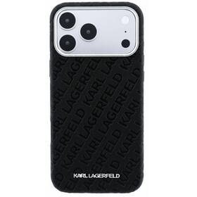 Kryt na mobil Karl Lagerfeld PU Grained Allover Semi Wrap Magsafe na Apple iPhone 18 Pro Max čierny

