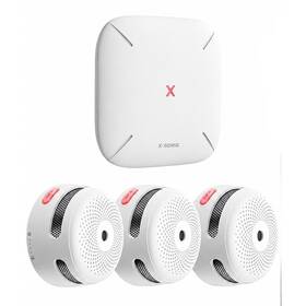 Detektor dymu X-Sense FS31 (3+1) Sada 3 XS01-M s centrální jednotkou SB550 biely

