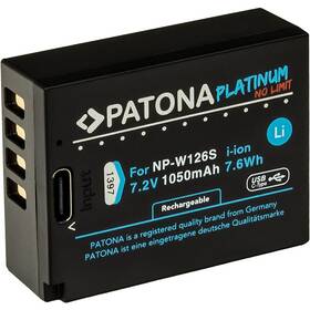 Batéria PATONA pre foto Fuji NP-W126S 1050mAh Li-Ion Platinum, USB-C čierna

