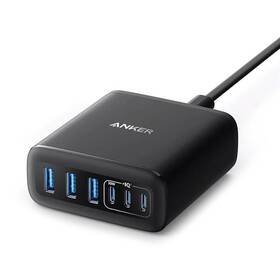 Nabíjačka do siete Anker 112W 3xUSB-C/3xUSB-A čierna

