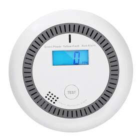 Detektor oxidu uhoľnatého Solight CO + alarm, 85dB, 3x AAA biely

