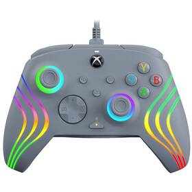 Gamepad PDP Afterglow Wave RGB Wired Controller pre Xbox One/Series sivý

