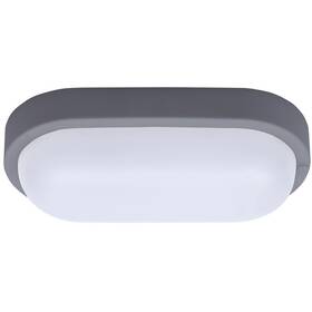 LED stropné svietidlo Solight oválne, 13W, 910lm, 4000K, IP54 sivá farba
