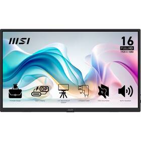 Monitor MSI PRO MP165 E6 čierny

