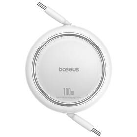Kábel Baseus Free2Pull mini USB-C/USB-C 1,5m 100W biely

