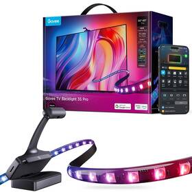 LED pásik Govee TV Backlight 3 Pro 55-65" RGBIC, 2,4m čierny

