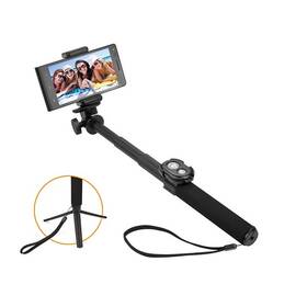 Selfie tyč GoGEN 5 teleskopická, bluetooth čierna

