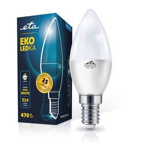 LED žiarovka ETA EKO LEDka sviečka 5,5W, E14, teplá biela 


