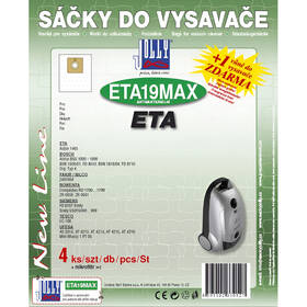Vrecká pre vysávače Jolly MAX ETA 19 (4 ks) 

