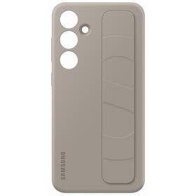Kryt na mobil Samsung Silicone Grip s poutkem na Galaxy S24+ béžový

