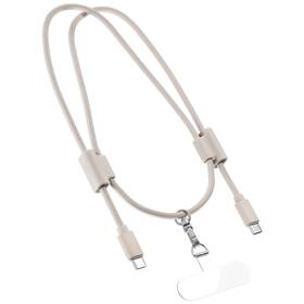 Kábel Epico s USB-C káblom béžový

