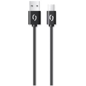 Kábel Aligator USB/USB-C, 1m čierny

