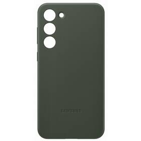 Kryt na mobil Samsung Leather na Galaxy S23+ zelený

