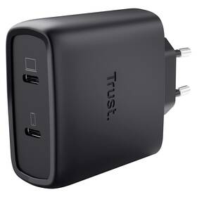 Nabíjačka do siete Trust MAXO 65W 2-Port GaN, USB-C čierny

