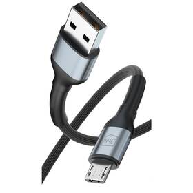 Kábel 3mk Hyper N-SERIES USB/Micro USB, 12W, 1m čierny

