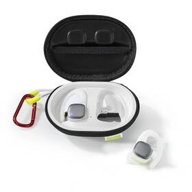 Slúchadlá Hama Bluetooth Spirit Athletics s klipom, kôstky, nabíjacie púzdro biela


