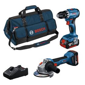 Sada aku náradia Bosch Professional 18V GSR+GWS+2x4.0Ah (s baterií) 

