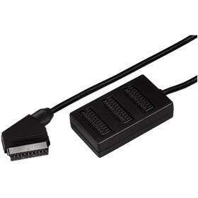 Kábel AQ 1x SCART (samec) na 3x SCART (samica) 

