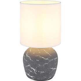 Stolná lampička GLOBO Marble, E14 sivá

