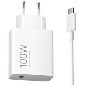 Nabíjačka do siete Xiaomi Charging Combo 100W USB-A + USB-C kabel biela

