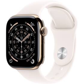 Inteligentné hodinky Apple GPS + Cellular 46mm zlatý titán - svetlo rumený športový remienok - M/L 

