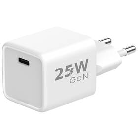Nabíjačka do siete WG 1xUSB-C, GaN, PD 25W biela

