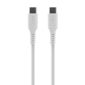 Kábel FIXED Liquid silicone USB-C/USB-C s podporou PD, 60W, 0,5m biely

