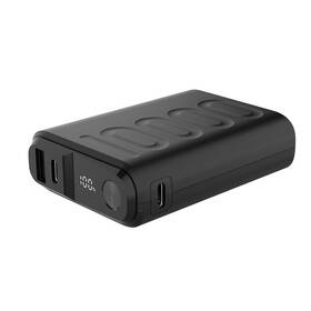 Powerbank Celly 10000 mAh 20 W, Power Delivery, USB-C/USB-A, LCD čierna

