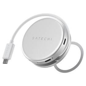 USB Hub Satechi On-the-Go 5 v 1 (1x HDMI 4K 60Hz, 1x USB-C, 1x USB-A 3.0, 1x USB-C PD 60W, 1x SD) strieborný

