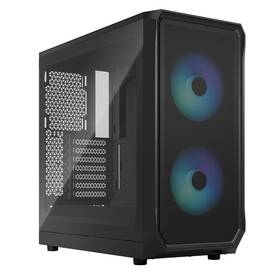 Case FRACTAL DESIGN Focus 2 RGB Tempered Glass Clear Tint čierna

